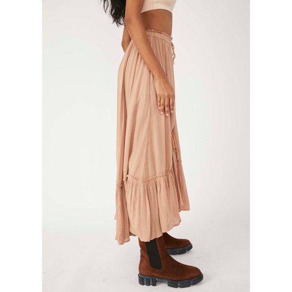 FREE PEOPLE El Sol Convertible Maxi Skirt / Sepia Tone - Picture 3 of 12